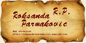 Roksanda Parmaković vizit kartica